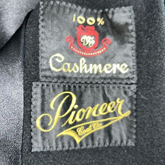 VINTAGE Black Cashmere Fur collar Pioneer Coat Co. for Hudson Belk Retro 60’s M - Picture 12 of 16